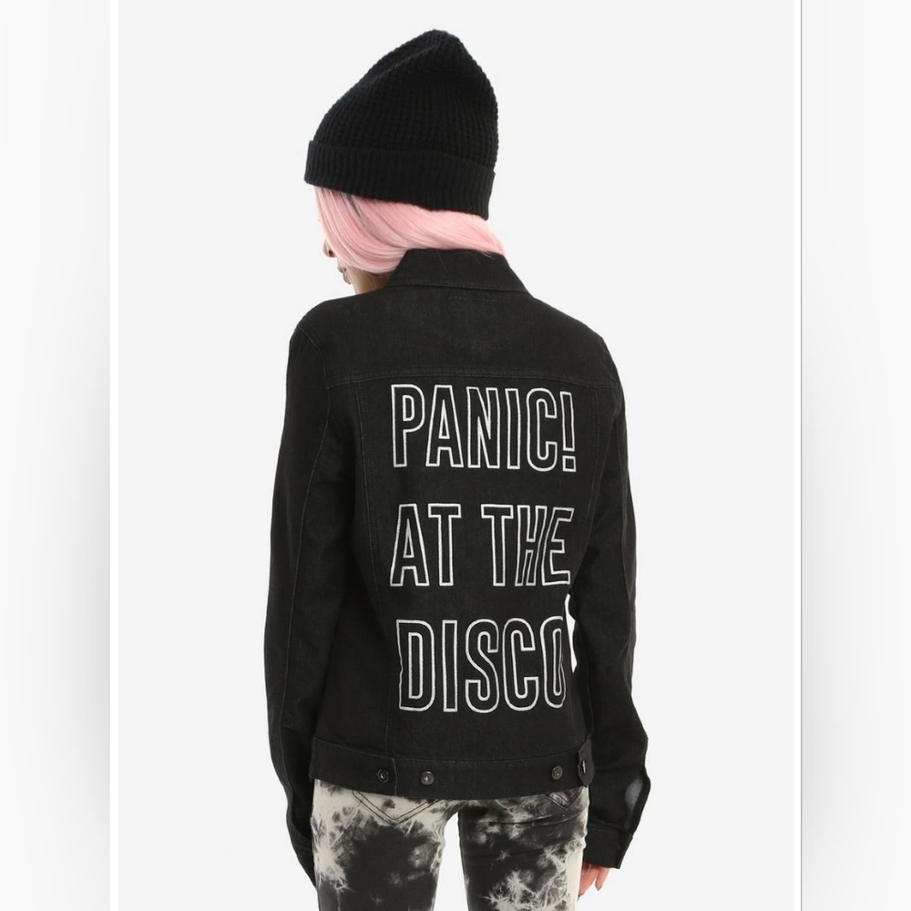 Hot Topic Panic at the Disco Denim Jacket Button Front & Cuffs & Waist Size 2XL